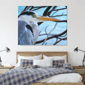 Gray Heron Leinwanddruck (Insitu (Schlafzimmer))