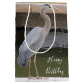 Gray Heron Mittlere Geschenktüte (Vorderseite)