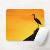 Gray Heron Mousepad (Mit Mouse)
