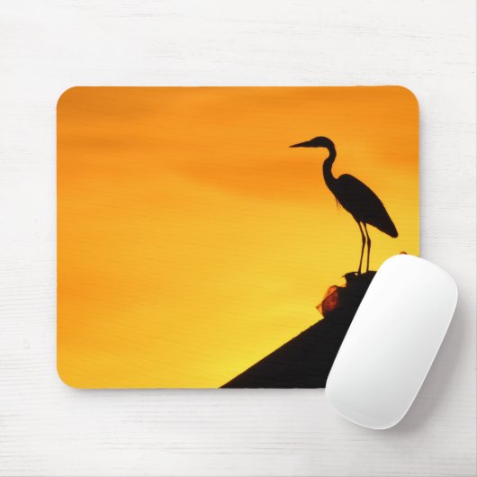 Gray Heron Mousepad (Mit Mouse)