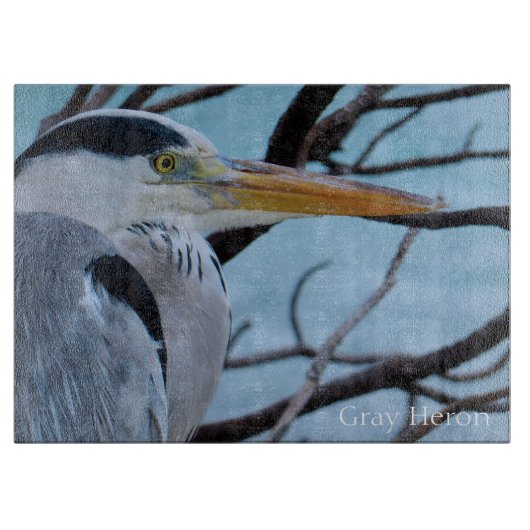 Gray Heron Schneidebrett (Vorderseite)
