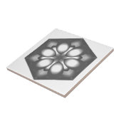 Gray Hexagon Blume Fliese (Seite)