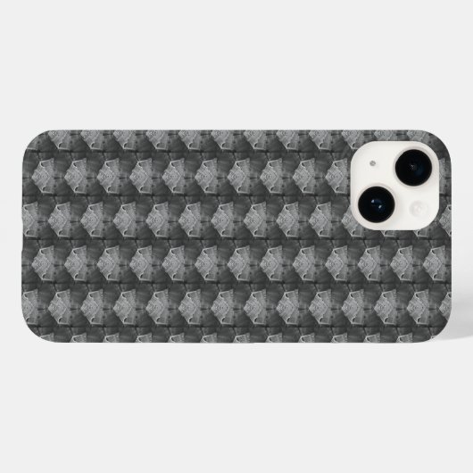Gray Hexagon Var Case-Mate iPhone Hülle (Rückseite (Horizontal))