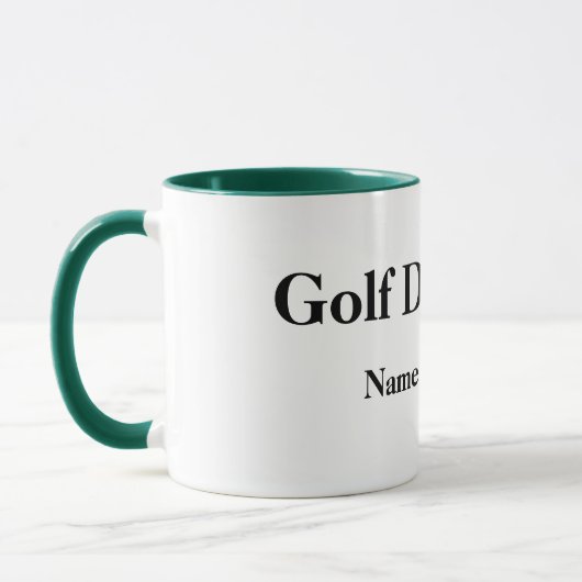 Gray Hiair Female Golfer Tasse (Links)