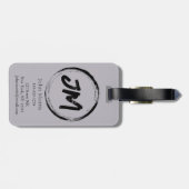 Gray Hip Hop Rottweiler Gepäckanhänger (Rückseite horizontal)