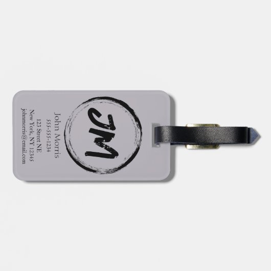 Gray Hip Hop Rottweiler Gepäckanhänger (Rückseite horizontal)