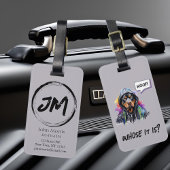 Gray Hip Hop Rottweiler Gepäckanhänger