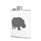 Gray Hippo Silhouette Flachmann (Links)