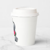 Gray Hippo Watermelon Geburtstag Pappbecher (Links)