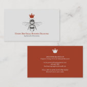 Gray Honeycomb Crown Queen Bee Visitenkarte (Vorne/Hinten)