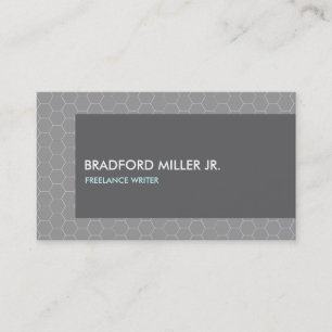 GRAY HONEYCOMB PATTERN Business Card Visitenkarte