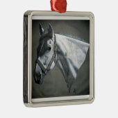 Gray Horse Ornament Aus Metall (Rechts)
