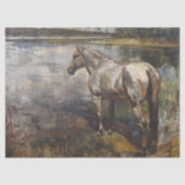 Gray Horse Overlook River Painting Decoupage Seidenpapier (Vorderseite)
