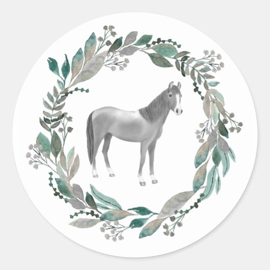 Gray Horse Sticker (Vorderseite)
