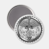 Gray Hospice Nurse Magnet (Vorderseite/Rückseite)