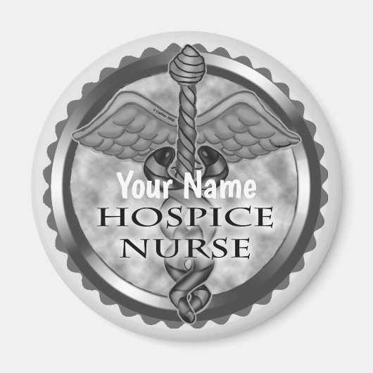 Gray Hospice Nurse Magnet (Vorne)