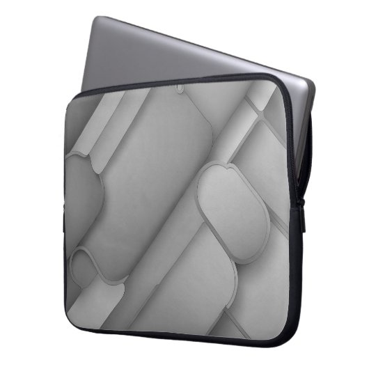Gray Hues Modern Art Laptopschutzhülle (Vorderseite Links)