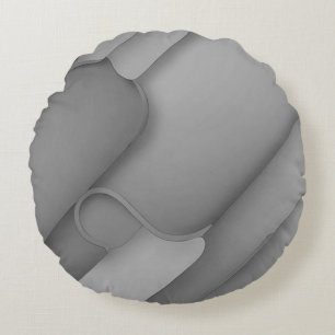 Gray Hues Modern Art Rundes Kissen