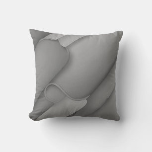 Gray Hues Modern Art Solid Slate Side Kissen