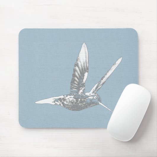 Gray Hummingbird Mousepad (Mit Mouse)