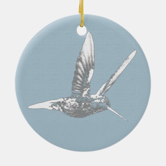 Gray Hummingbird Ornament (Hinten)