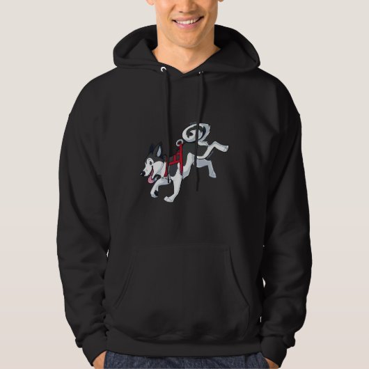 Gray Husky Running Hoodie (Vorderseite)