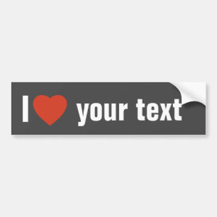 Gray I Heart Autoaufkleber