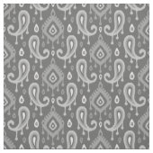 Gray Ikat Paisley Stoff (Muster)