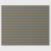 Gray, Imitate Gold 10. (10.) Event Wrapping Paper Geschenkpapier (Flach)