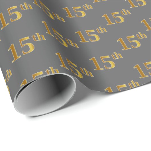 Gray, Imitate Gold 15. (Fünfzehnte) Veranstaltung Geschenkpapier (Rolleneckpunkt)