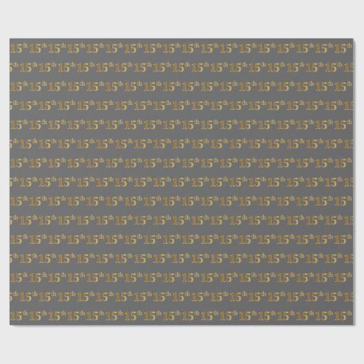 Gray, Imitate Gold 15. (Fünfzehnte) Veranstaltung Geschenkpapier (Flach)