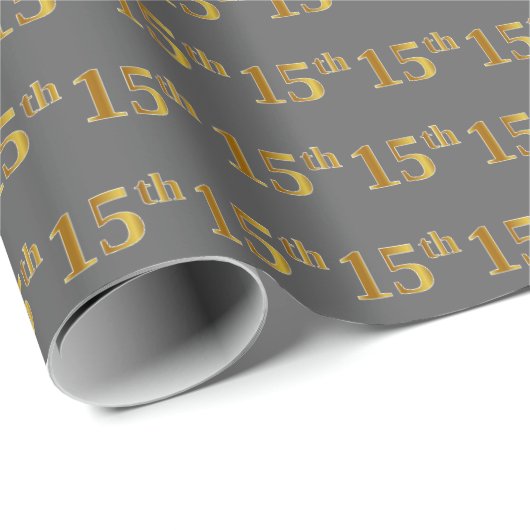 Gray, Imitate Gold 15. (Fünfzehnte) Veranstaltung Geschenkpapier (Rolleneckpunkt)