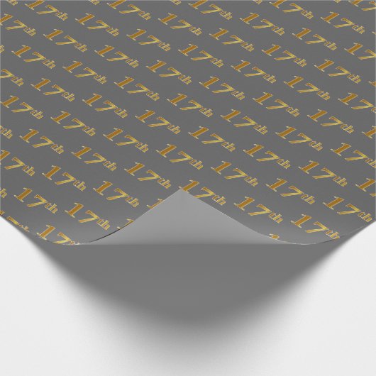 Gray, Imitate Gold 17. (siebzehnte) Veranstaltung Geschenkpapier (Ecke)