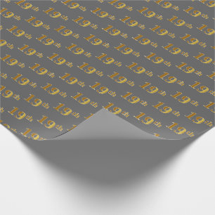 Gray, Imitate Gold 19. (neunzehnte) Veranstaltung Geschenkpapier
