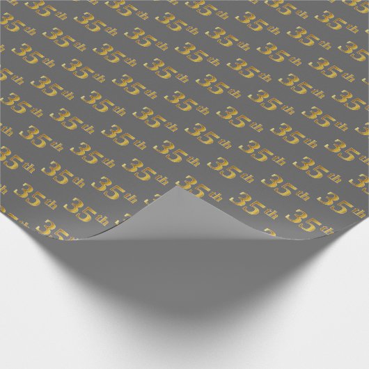 Gray, Imitate Gold 35. (35.) Event Geschenkpapier (Ecke)