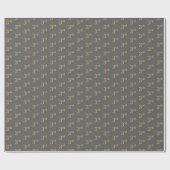 Gray, Imitate Gold 3. (3.) Event Wrapping Paper Geschenkpapier (Flach)