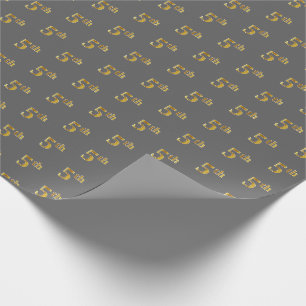 Gray, Imitate Gold 5. (Fünfte) Event Wrapping Pape Geschenkpapier