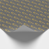 Gray, Imitate Gold 67. (Sixty-Siebenundsechzigste) Geschenkpapier (Ecke)
