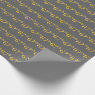 Gray, Imitate Gold 67. (Sixty-Siebenundsechzigste) Geschenkpapier