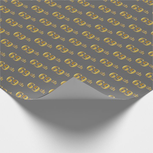 Gray, Imitate Gold 69. (69.-9.) Veranstaltung Geschenkpapier (Ecke)