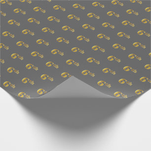 Gray, Imitate Gold 6. (6.) Event Wrapping Paper Geschenkpapier