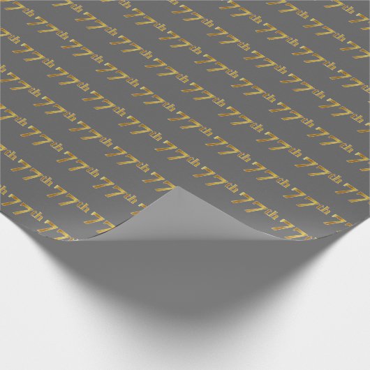 Gray, Imitate Gold 77. (77.-7.) Veranstaltung Geschenkpapier (Ecke)