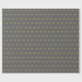 Gray, Imitate Gold 7. (7.) Event Wrapping Paper Geschenkpapier (Flach)