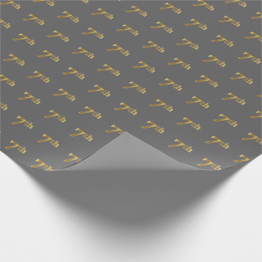Gray, Imitate Gold 7. (7.) Event Wrapping Paper Geschenkpapier (Ecke)