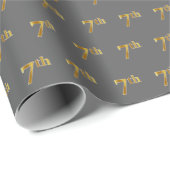 Gray, Imitate Gold 7. (7.) Event Wrapping Paper Geschenkpapier (Rolleneckpunkt)