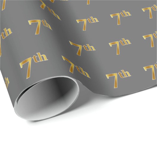 Gray, Imitate Gold 7. (7.) Event Wrapping Paper Geschenkpapier (Rolleneckpunkt)
