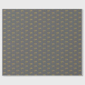 Gray, Imitate Gold 7. (7.) Event Wrapping Paper Geschenkpapier (Flach)