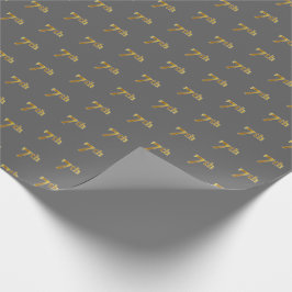 Gray, Imitate Gold 7. (7.) Event Wrapping Paper Geschenkpapier