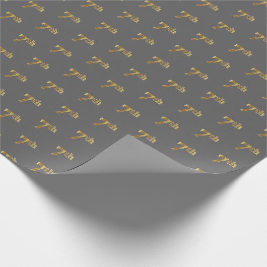 Gray, Imitate Gold 7. (7.) Event Wrapping Paper Geschenkpapier (Ecke)