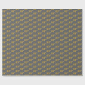 Gray, Imitate Gold 88. (Achtundachtzig) Event Geschenkpapier (Flach)